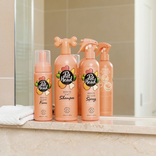 Rengringsskum Pet Head Quick Fix Hund Persika (200 ml)