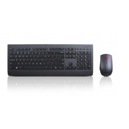 Trdlst Tangentbord och Mus Lenovo 4X30H56823 Svart Qwerty Span