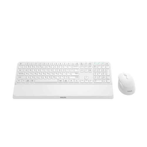 Mus & Tangentbord Philips SPT6607W/16 Vit QWERTY