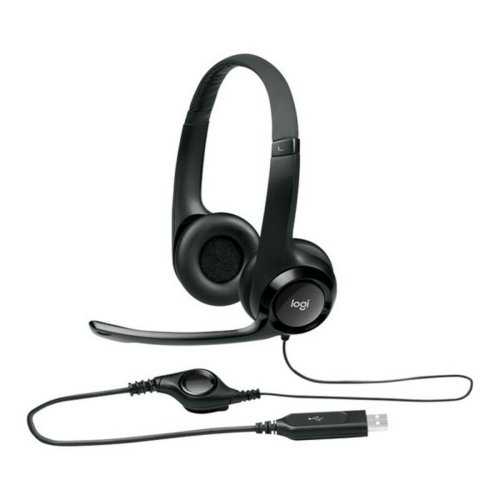 H�rlurar med Mikrofon Logitech 981-000406 Svart