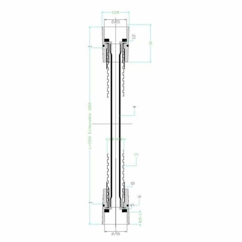 Duschslang Rousseau Gr Rostfritt stl 185 cm