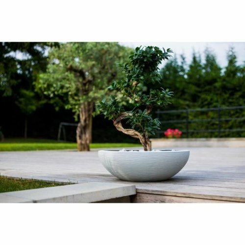 Kruka EDA  59 cm Vit Plast Rund