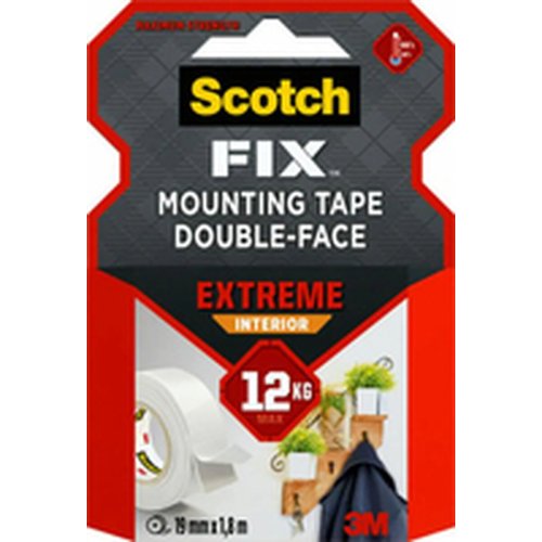 Dubbelsidig Tejp Scotch extreme 19 mm x 1,8 m Vit