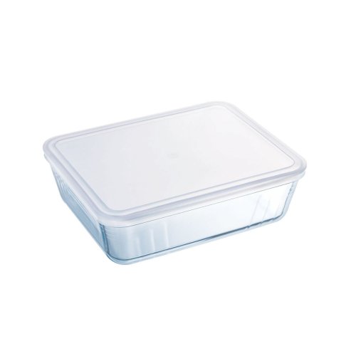 Behllare fr matkonservering Pyrex Vit Svart Transparent Clear