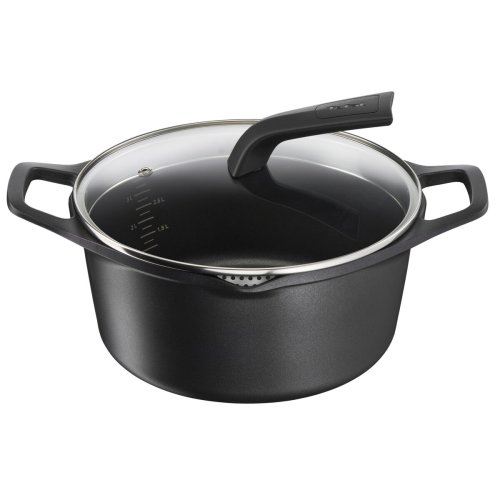 Kastrull med lock Tefal E2494644 Svart  24 cm
