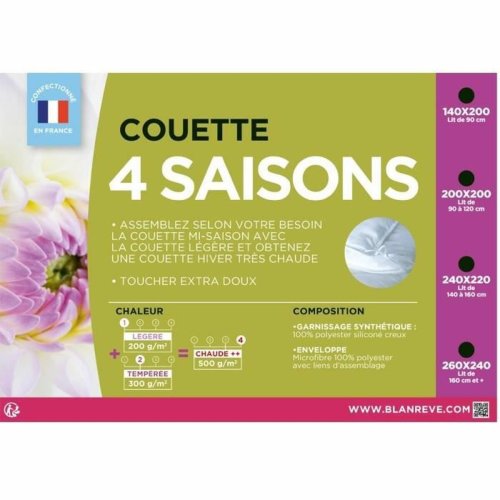 Tcke Blanreve 4 season Vit 220 x 240 cm 300 g/m