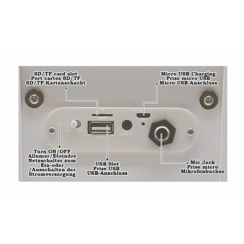 Brbar Hgtalare iParty Lexibook BTP180Z Bluetooth Vit