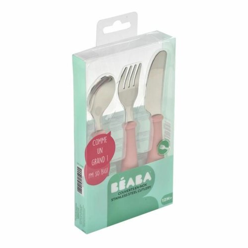 Bestick Baba Rosa Rostfritt stl 3 Delar