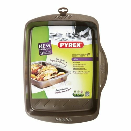 Ugnsplt Med Nonstick Belggning Pyrex Brun Svart Metall Stl