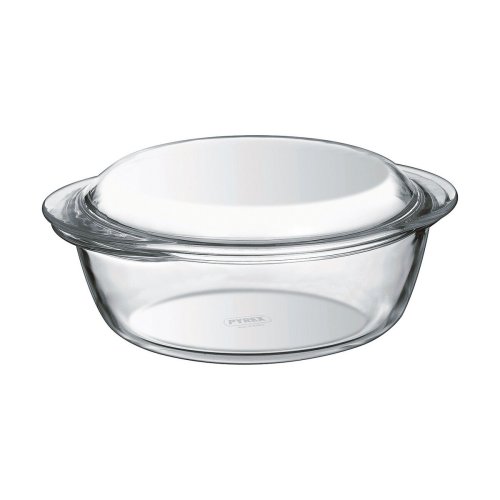 Kastrull med lock Pyrex 1,4 L Vit Transparent