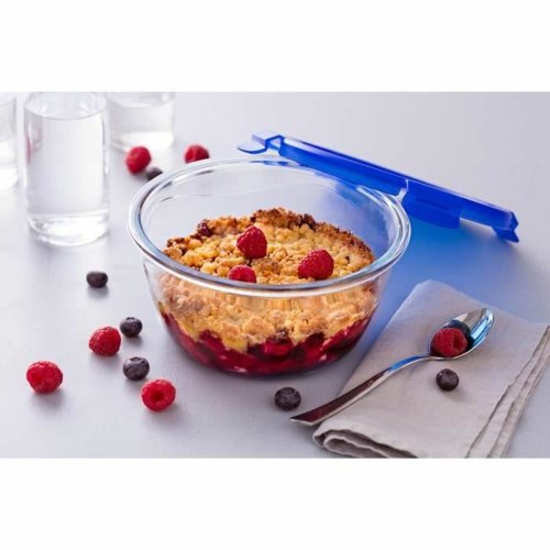 Behllare fr matkonservering Pyrex Bl Transparent Rund 1,6 L (