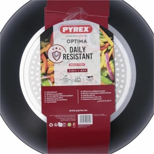 Wokpanna Pyrex Svart Aluminium