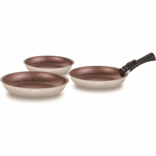 Set med stekpannor Arthur Martin Beige Krm Aluminium 4 Delar (3