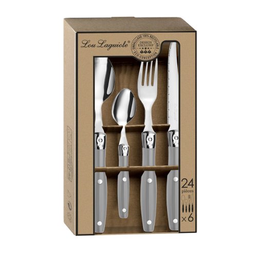 Bestickset Lou Laguiole Comptoir Gr Metall 24 Delar