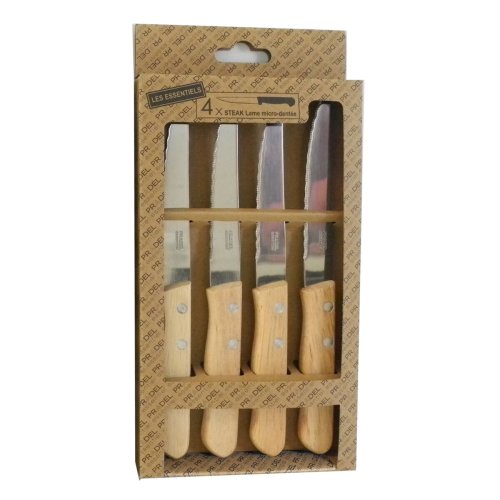 Set med kttknivar Pradel essentiel Tr Dvobarvna Metall 21 cm (