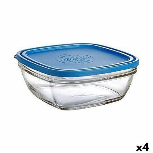 Fyrkantig matlda med lock Duralex FreshBox Bl 3 L 23 x 23 x 9