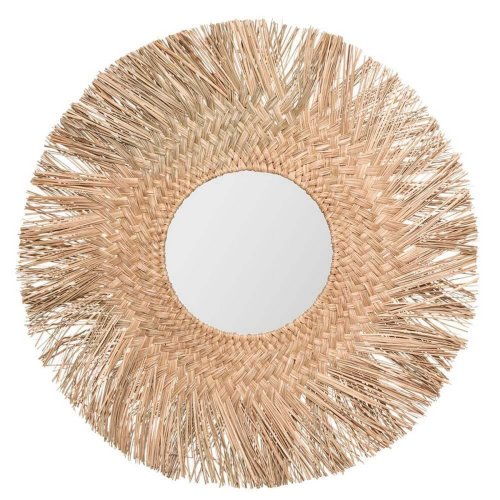 Vggspegel Atmosphera Jungly Rund Naturell Rusar ( 80 cm)