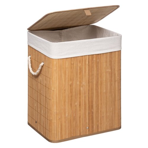 Tvttkorg 5five Simply Smart Bambu 50 x 41.5 x 30 cm Vit