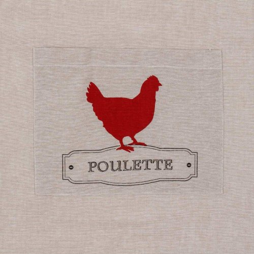 Frklde med ficka Atmosphera Poulette Beige Bomull 60 x 80 cm