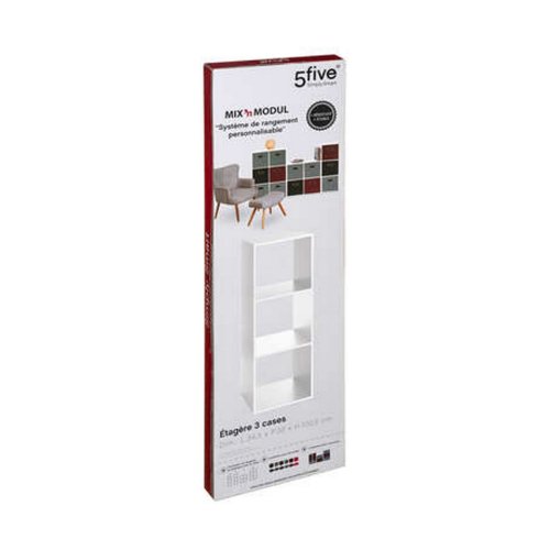 Bokhylla 5five Simply Smart Vit Tr 34,4 x 32 x 100,5 cm