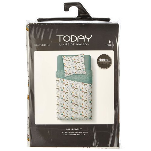 Tckslagsset TODAY Vit Enkelsng 140 x 200 cm Barn 2 Delar