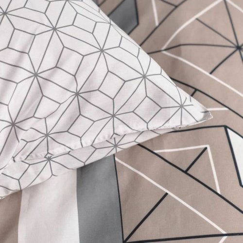 Tckslagsset TODAY Beige 240 x 200 cm Geometrisk