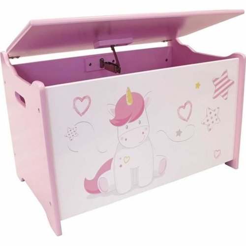 Koffert Fun House Unicorn Rosa Vit Tr
