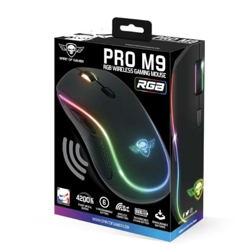 Mus Spirit of Gamer Pro M9 RGB Svart