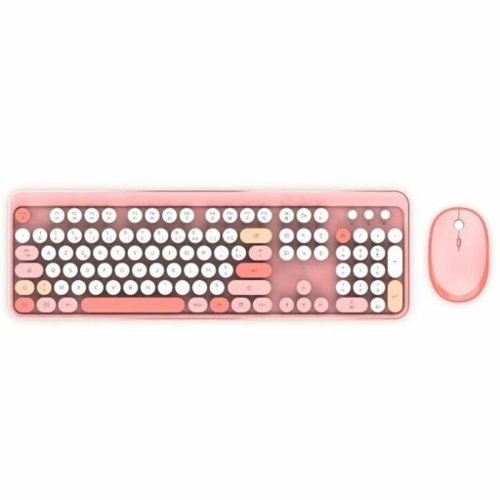 Tangentbord och Mus Mobility Lab Pure Color Rose Azerty Franska