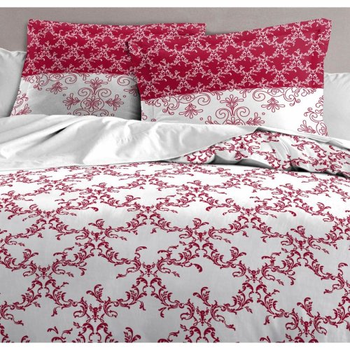 Tckslagsset HOME LINGE PASSION Vit Bordeaux 220 x 240 cm 3 Dela