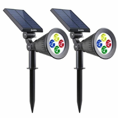 Solcellslampa Lumisky Svart rouge 200 Lm (2 Delar) (2 antal)