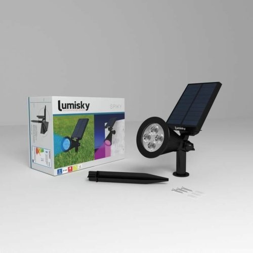 Solcellslampa Lumisky Svart rouge 200 Lm (2 Delar) (2 antal)
