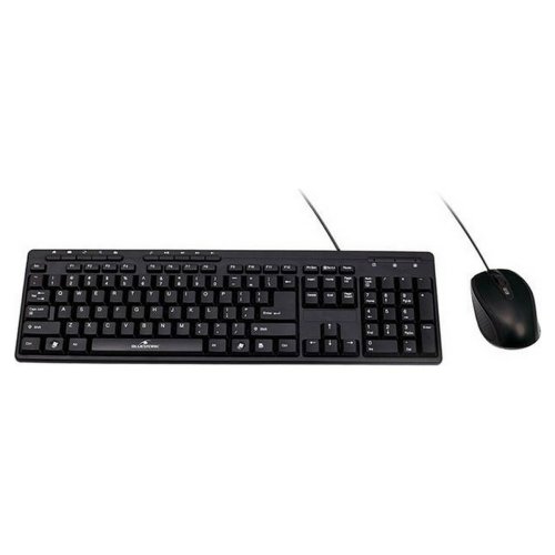 Tangentbord och Mus Bluestork BSPACKFIRSTII Svart Franska AZERTY