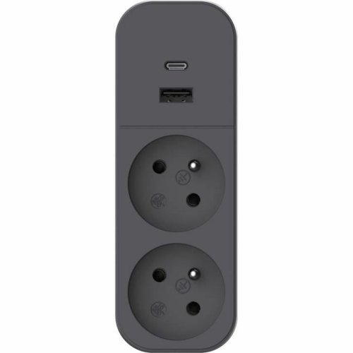 Ellist 2 Tomas-uttag med brytare QUARX 3680 W