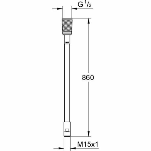Duschslang Grohe M15x1/2 46104-000 Metall 86 cm