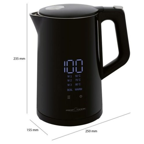Vattenkokare Proficook PC-WKS 1243 Svart Rostfritt stl 2200 W 1