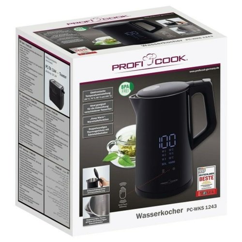 Vattenkokare Proficook PC-WKS 1243 Svart Rostfritt stl 2200 W 1