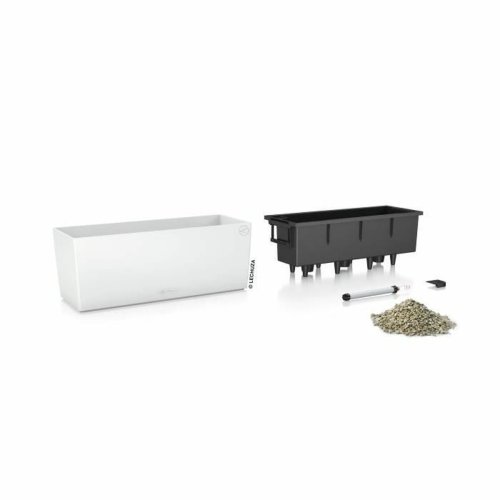 Kruka Lechuza Vit Svart polypropen