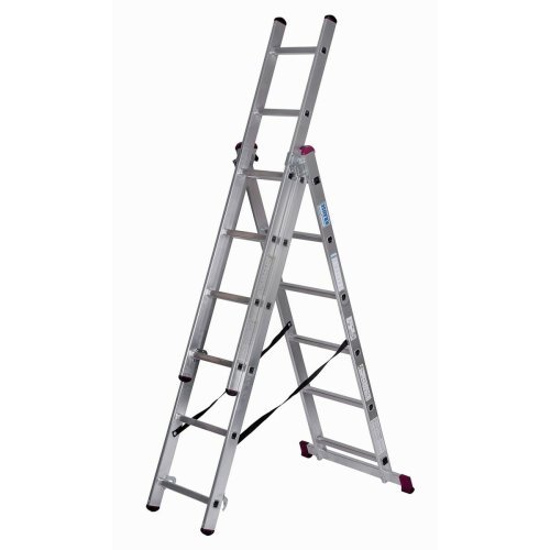 Hoppvikbar trappstege, 6 steg Krause 30368 Silvrig Stl