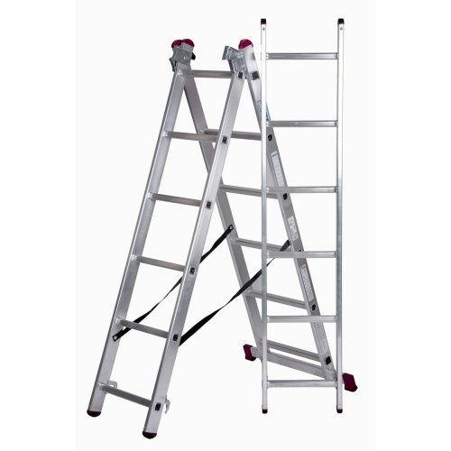 Hoppvikbar trappstege, 6 steg Krause 30368 Silvrig Stl
