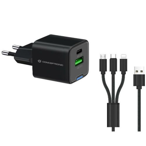 Vggladdare Conceptronic 120550503101 Svart 33 W (2 antal)