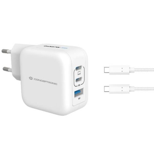 Vggladdare Conceptronic 120550603101 Vit 67 W