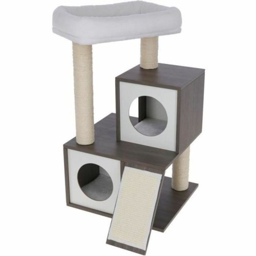 Klsbrda fr katter Kerbl Gr Vit/Svart Sisal