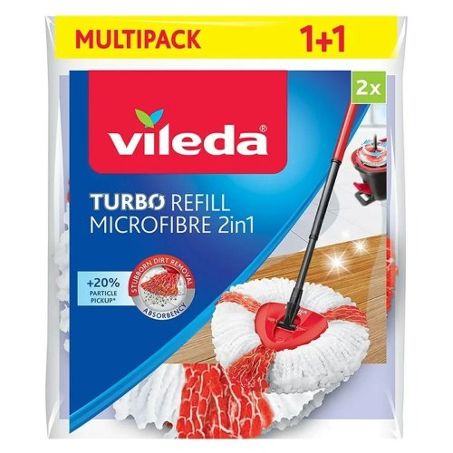 Reservgolfmopp Vileda Turbo 2in1 Mikrofiber Polyamid Polyester (