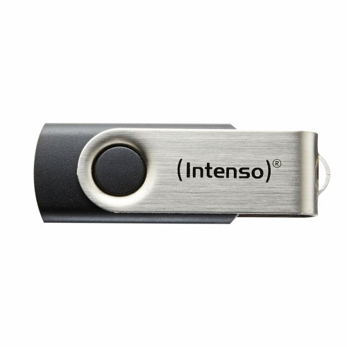 USB-minne INTENSO 3503480 32 GB Nyckelkedja Svart Svart/Silvrig