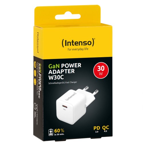 Vggladdare INTENSO W30C Vit 30 W