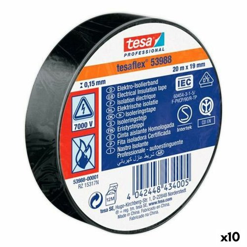 Isoleringstejp TESA Svart PVC (10 antal)