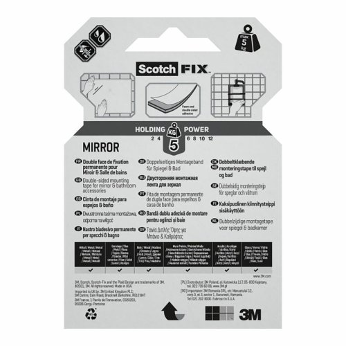 Dubbelsidig Tejp Scotch 19 mm x 1,5 m Speglar