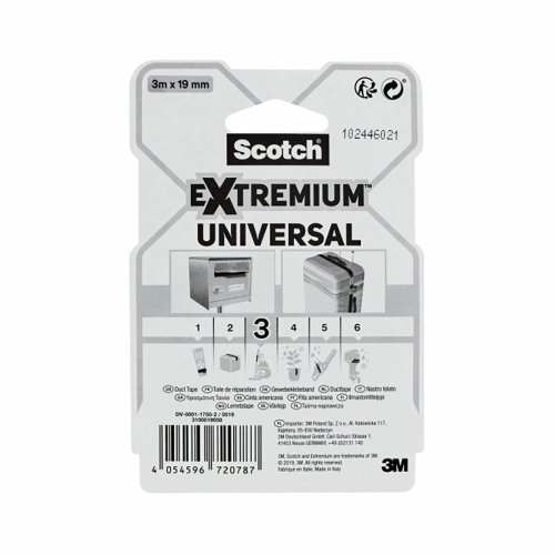 Silvertejp Scotch extremium 3 Gr 3 m x 19 mm