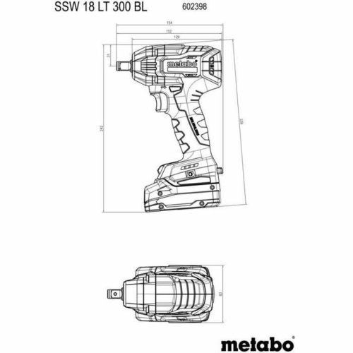 Skruvmejsel Metabo SSW 18 LT 300 BL